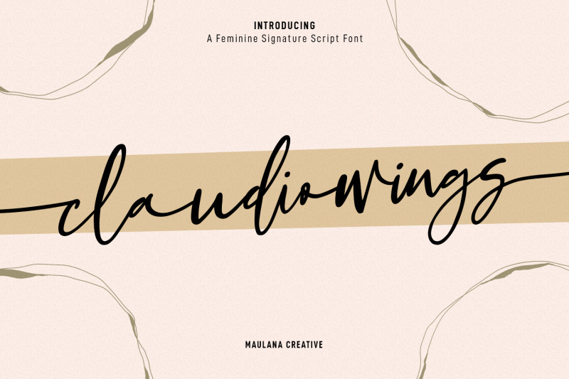 claudio-wings-feminine-signature-script-font