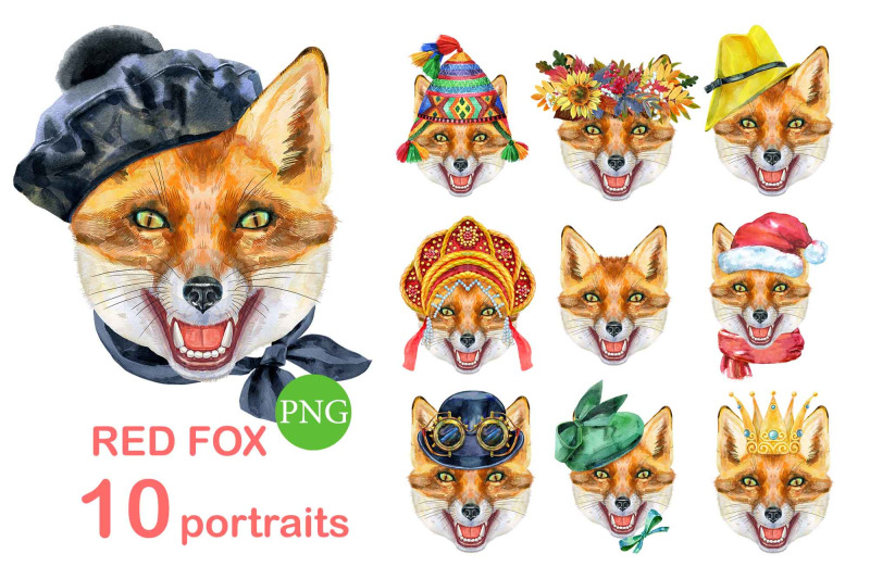 watercolor-red-fox