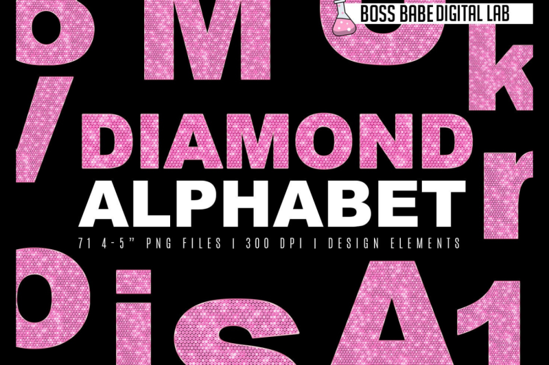 pink-diamond-alphabet-clipart