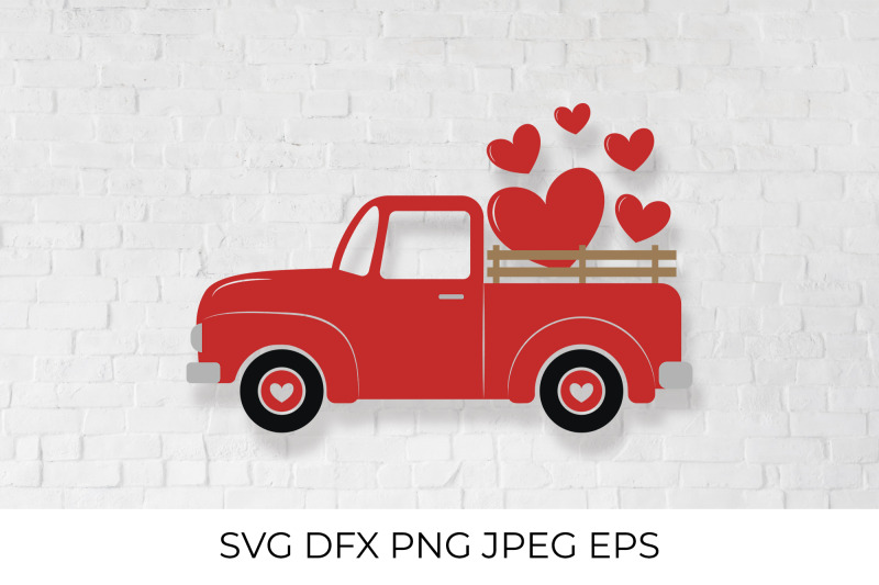 valentines-day-truck-vintage-pickup-delivers-hearts