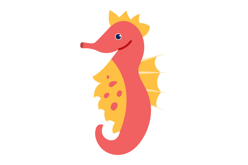 sea-horse-with-cute-flippers-isolated-on-white