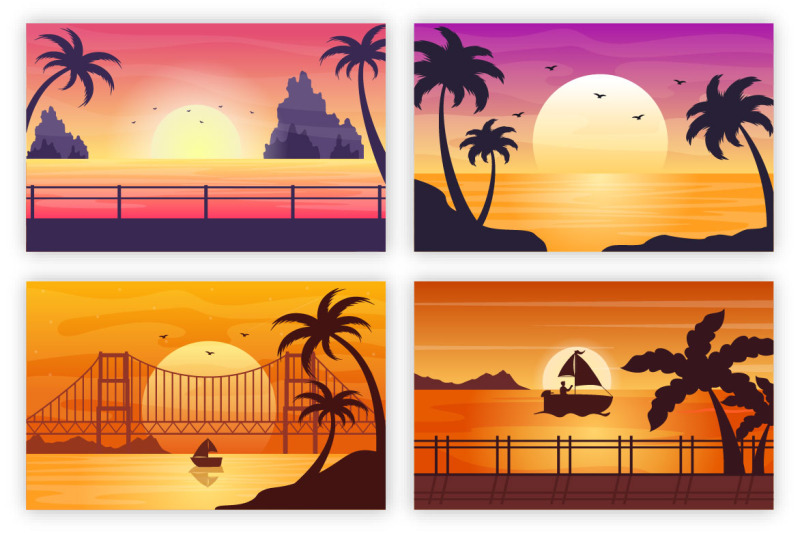 26-sunset-landscape-background-illustration