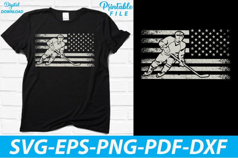 hockey-player-silhouette-usa-flag-design
