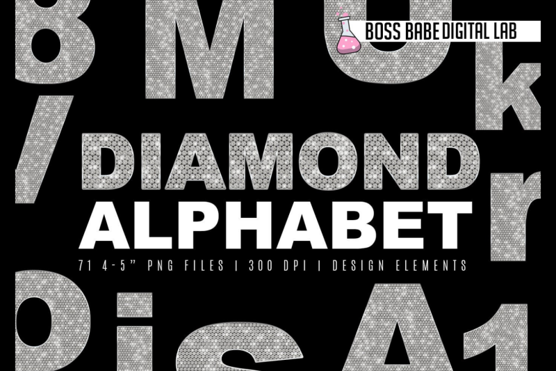 silver-diamond-alphabet-clipart