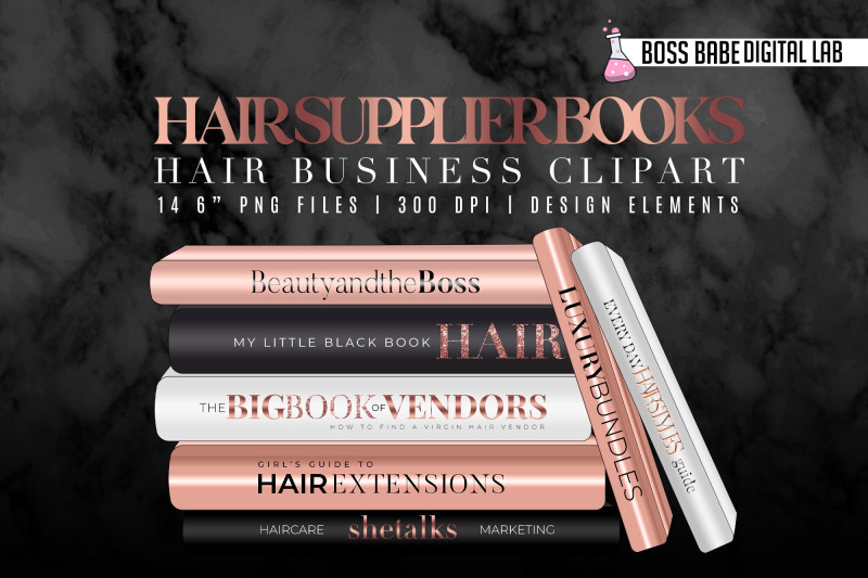 rose-gold-hair-extension-book-clipart