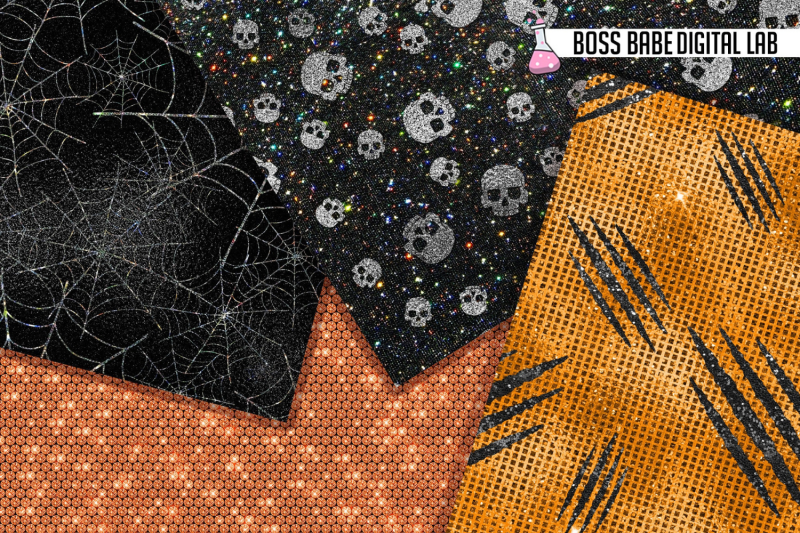 orange-and-black-halloween-foil-digital-papers