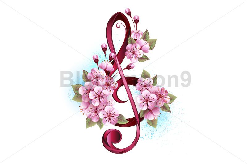 treble-clef-with-sakura