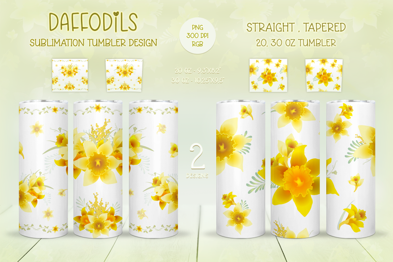 daffodils-sublimation-tumbler-design-20-30-oz
