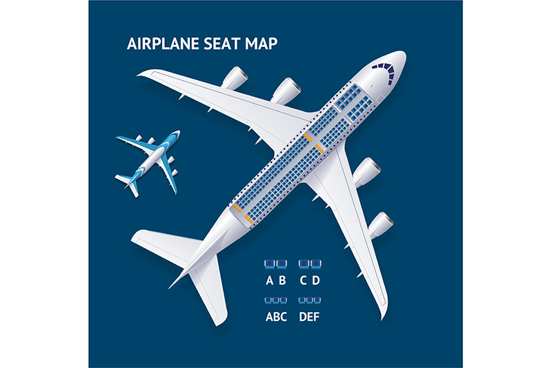 airplane-and-seat-map-concept-card-vector