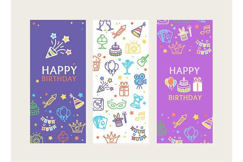 happy-birthday-banner-poster-card-ad-vecrtical-set-vector