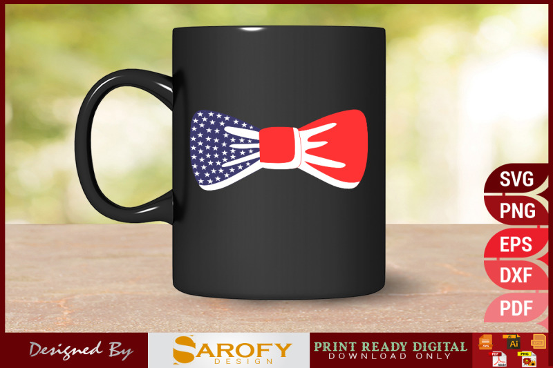 vector-bow-with-american-flag-color-4th-of-july-design