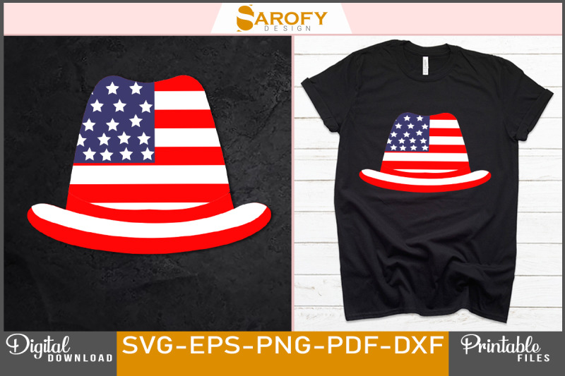 vector-4th-july-american-flag-color-hat-design-print-svg