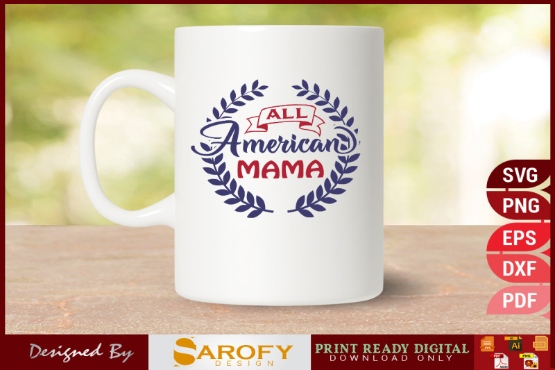 all-american-mama-design-for-4th-of-july-design-svg