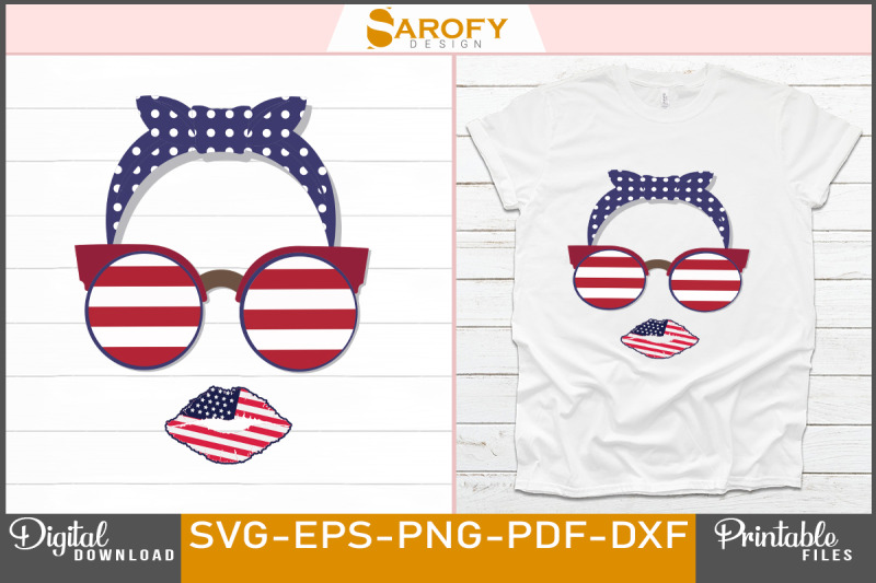 american-sunglass-and-lip-with-usa-flag-design