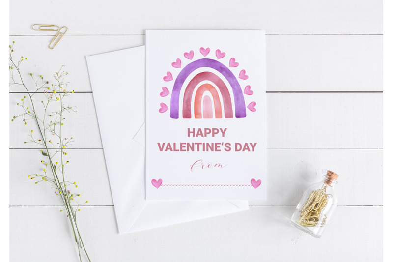 kids-valentine-card-boho-rainbow-card