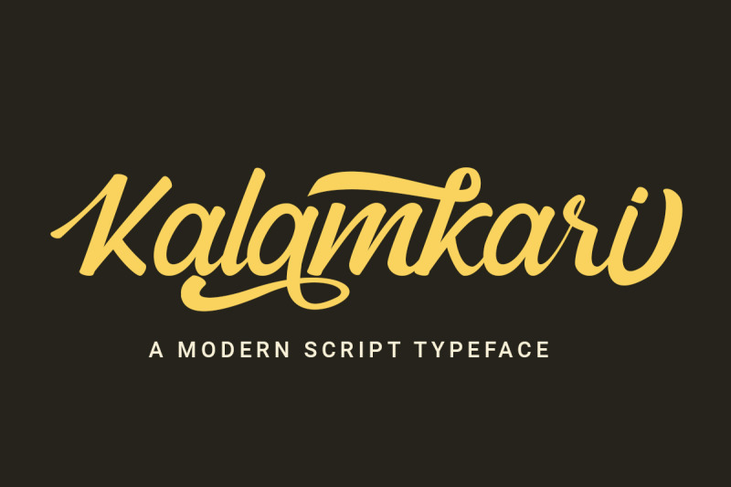 kalamkari-a-modern-script-typeface