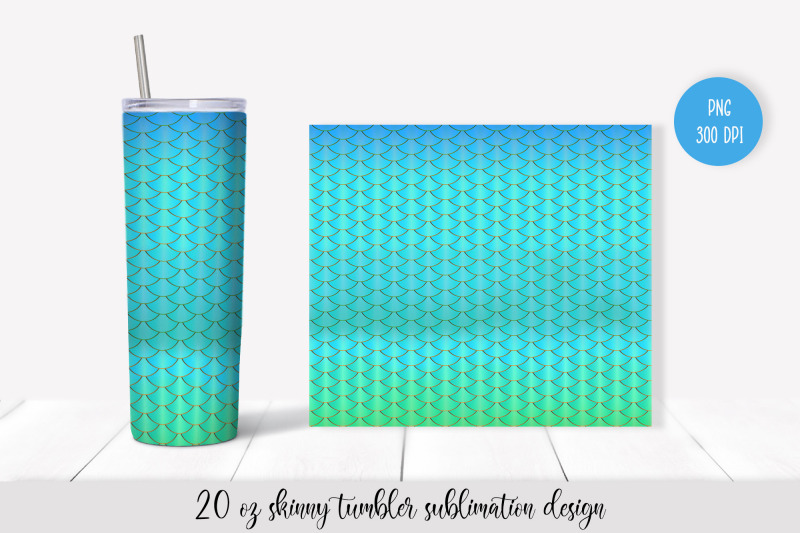 mermaid-tumbler-20oz-skinny-tumbler-sublimation-design