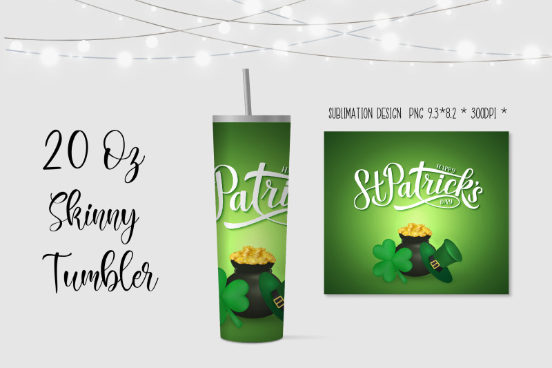 patrick-039-s-day-20oz-skinny-tumbler-sublimation-design