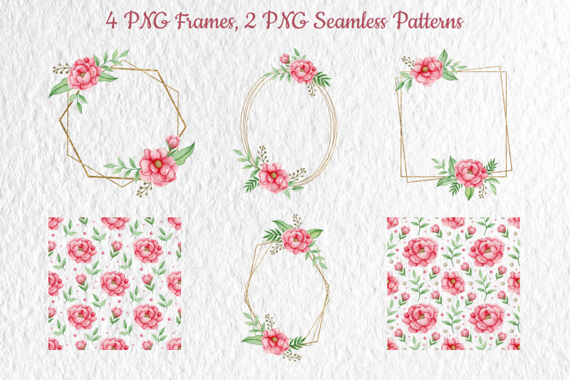 watercolor-romantic-florals-frames-seamless-patterns