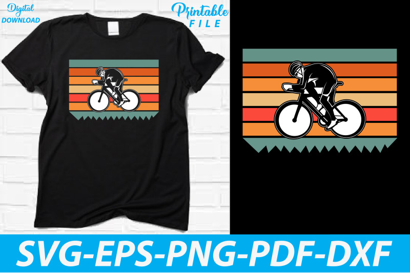 vector-cycling-silhouette-t-shirt-design