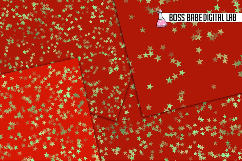 red-and-gold-stars-digital-paper