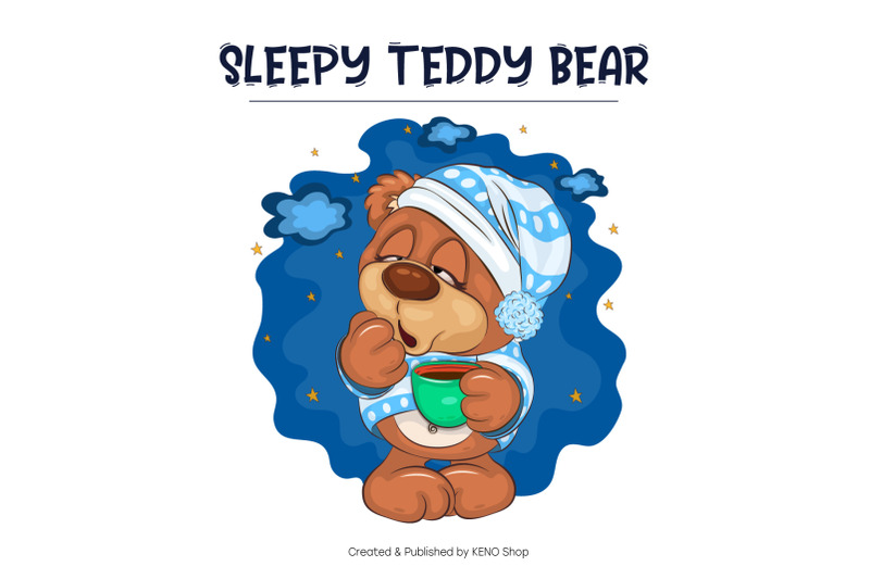 sleepy-cartoon-teddy-bear-t-shirt-png-svg