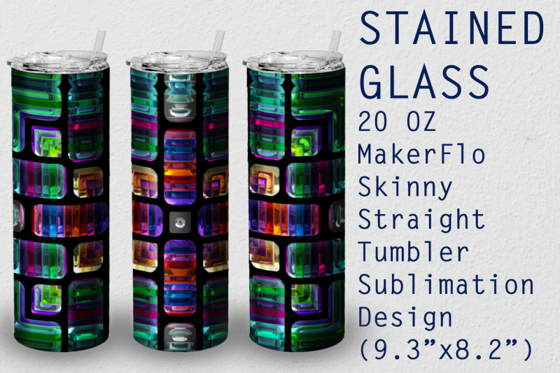 tumbler-straight-20-oz-sublimation-stained-glass-wrap-design