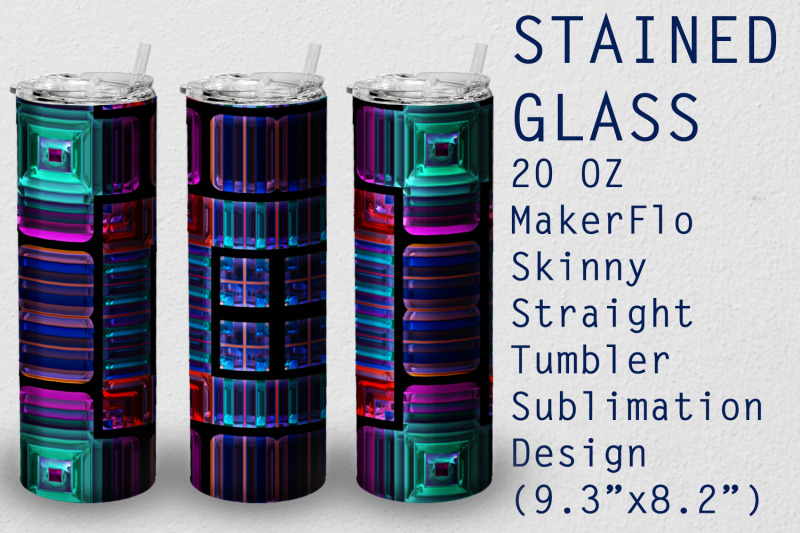 tumbler-straight-20-oz-sublimation-stained-glass-wrap-design