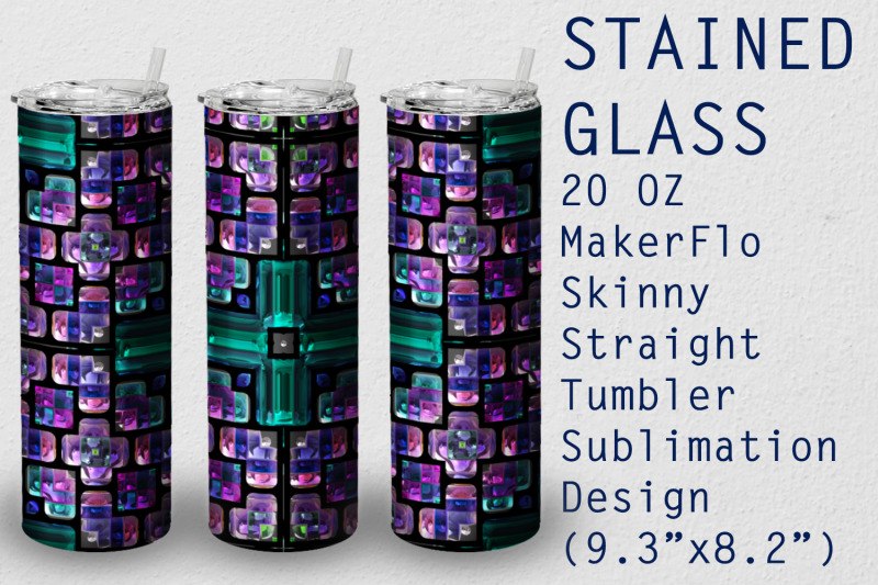 tumbler-straight-20-oz-sublimation-stained-glass-wrap-design