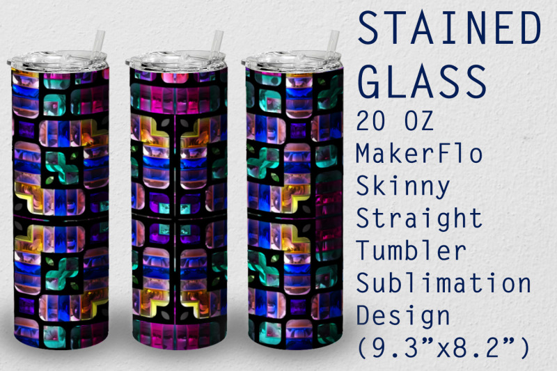 tumbler-straight-20-oz-sublimation-stained-glass-wrap-design