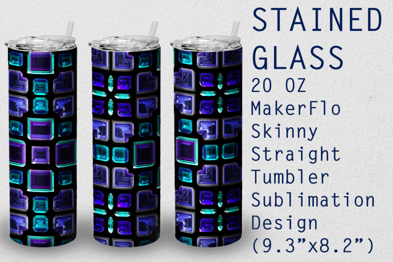 tumbler-straight-20-oz-sublimation-stained-glass-wrap-design