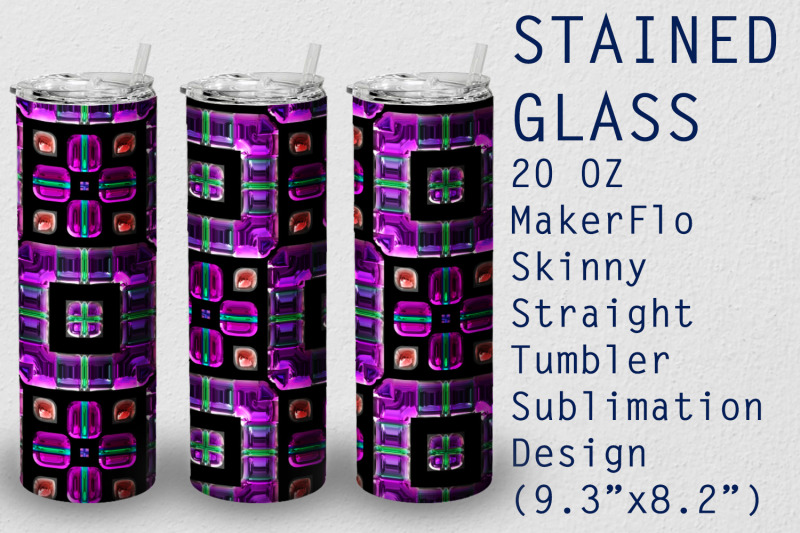 tumbler-straight-20-oz-sublimation-stained-glass-wrap-design