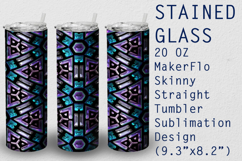 tumbler-straight-20-oz-sublimation-stained-glass-wrap-design