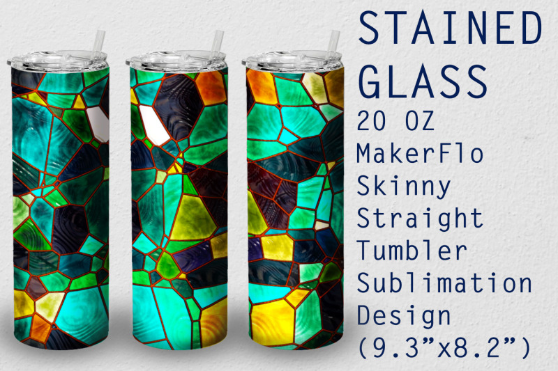 tumbler-straight-20-oz-sublimation-stained-glass-wrap-design