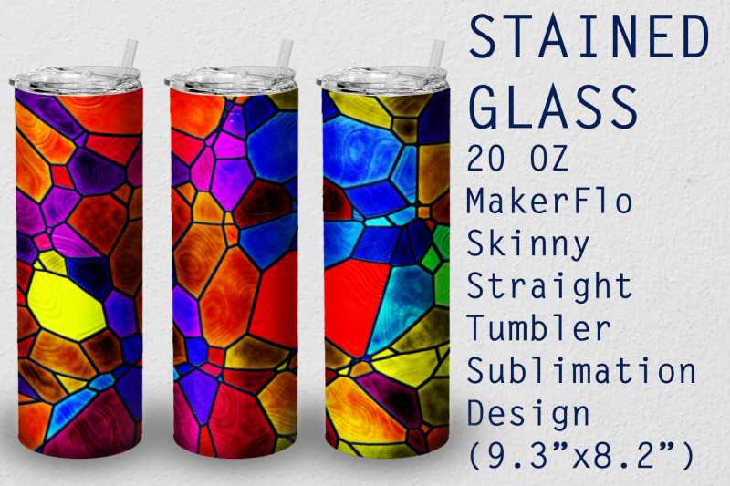 tumbler-straight-20-oz-sublimation-stained-glass-wrap-design