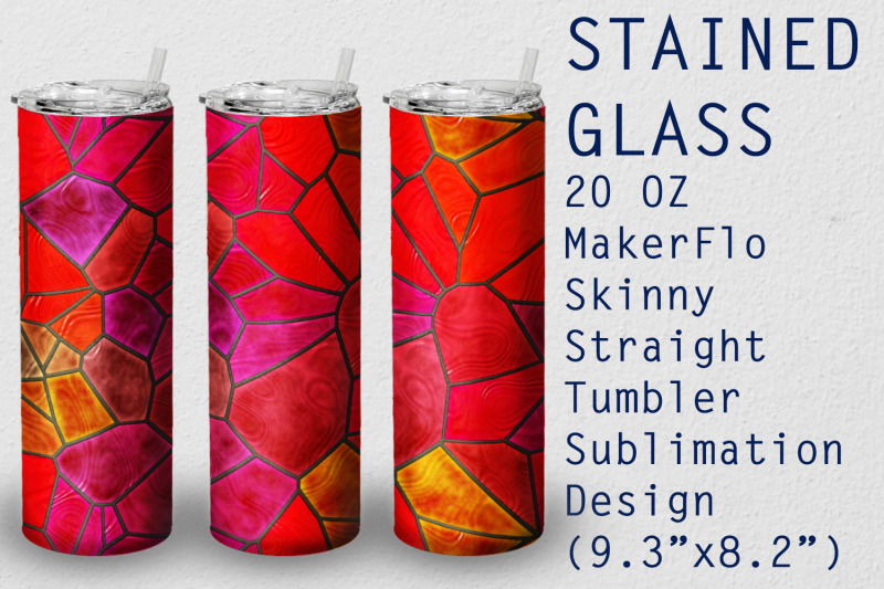 tumbler-straight-20-oz-sublimation-stained-glass-wrap-design