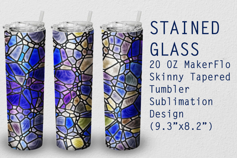 tumbler-tapered-20-oz-sublimation-stained-glass-wrap-design