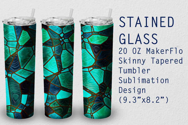 tumbler-tapered-20-oz-sublimation-stained-glass-wrap-design