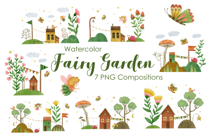 watercolor-fairy-garden-compositions