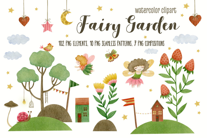 watercolor-fairy-garden-collection