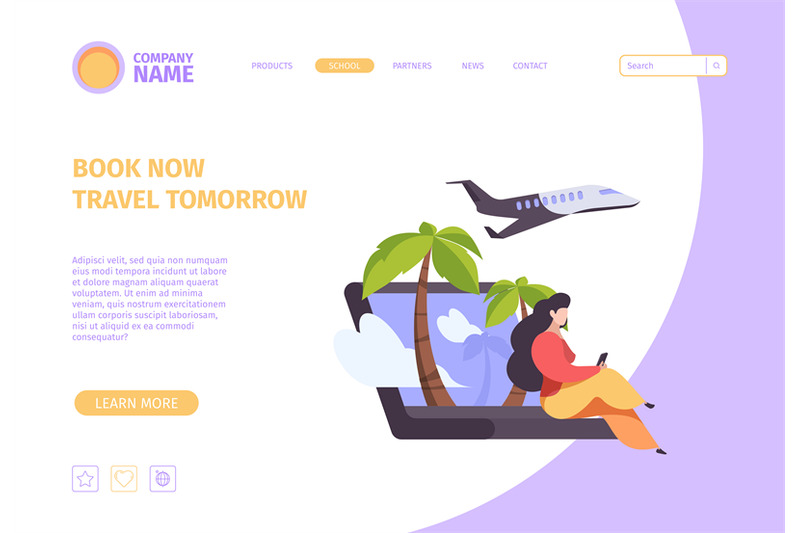 online-booking-landing-page-website-screen-template-with-travellers-c