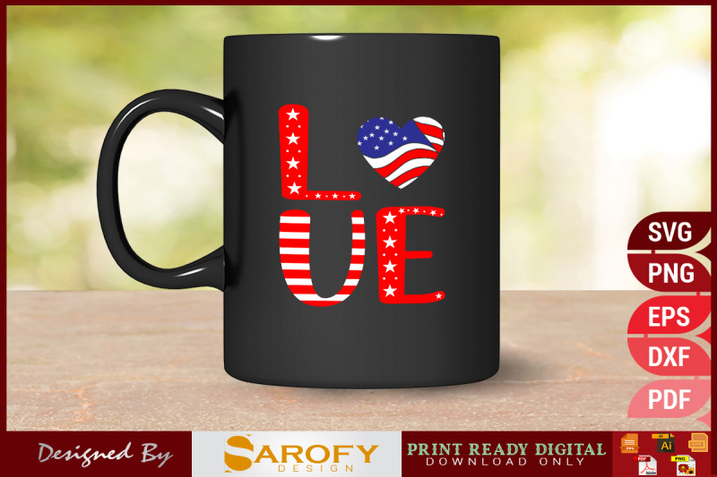 love-4th-of-july-usa-them-sublimation