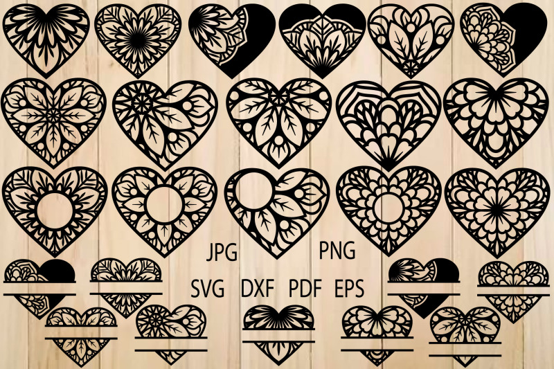 vector-floral-mandala-heart-templates-for-paper-laser-vinyl-cut