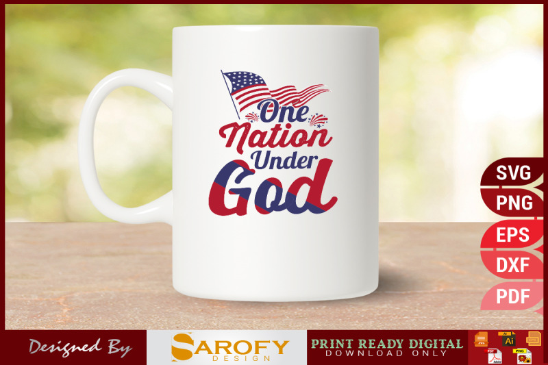 one-nation-under-god-4th-july-design-svg-usa-flag