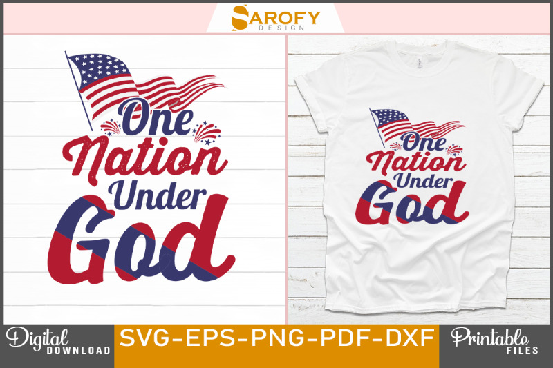 one-nation-under-god-4th-july-design-svg-usa-flag