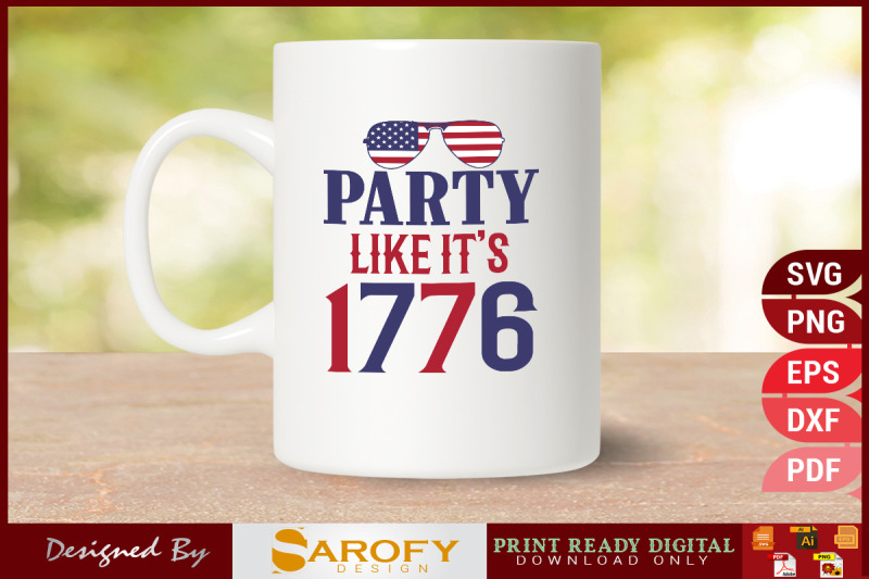 party-design-for-4th-of-july-usa-flag-svg-sublimation