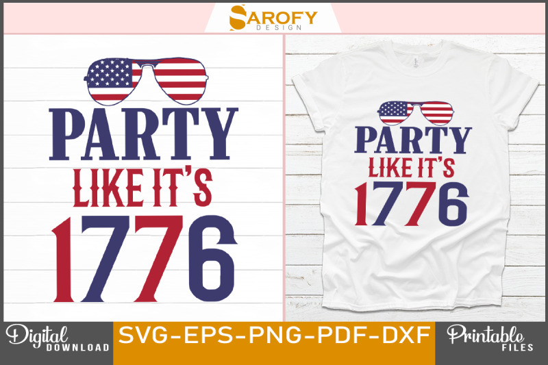 party-design-for-4th-of-july-usa-flag-svg-sublimation