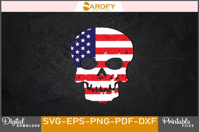 vector-american-flag-skull-design-svg