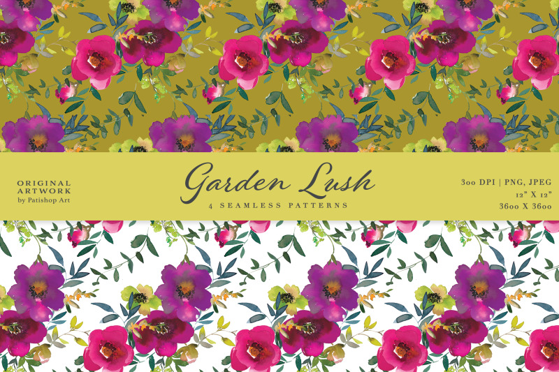 watercolor-floral-seamless-pattern-set