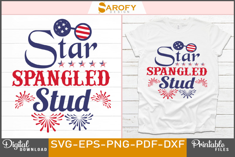 star-spangled-stud-4th-july-design-svg